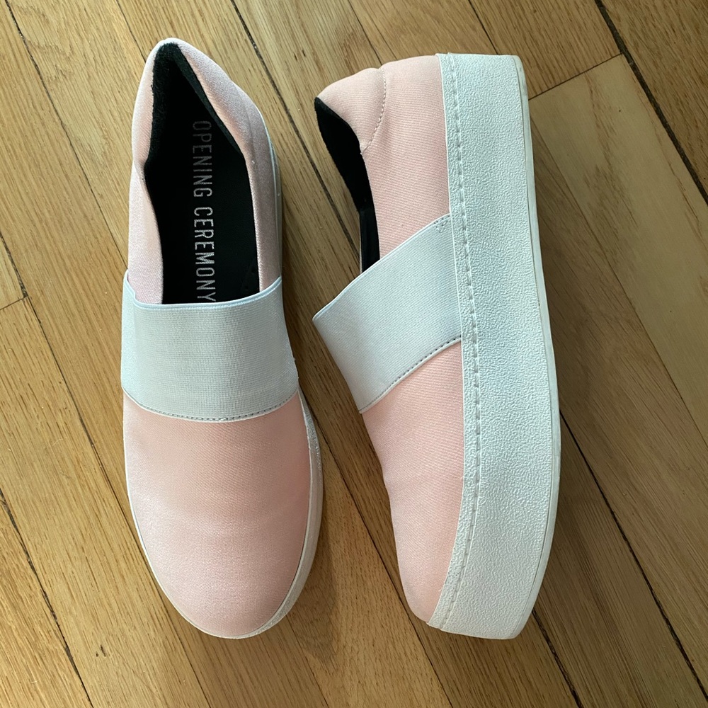 Opening Ceremony Pink Platform slip-on sneakers